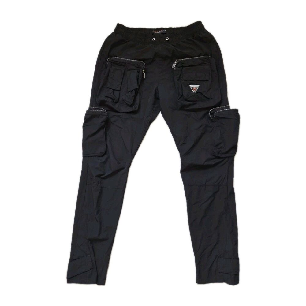Life Code Progressive Black Cargo Jogger Pants Mens Medium Techwear Utility GUC